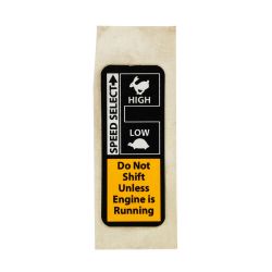 MTD 777I22415 Hi/Low Speed Label 