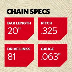 Oregon 22LGX081G 0.325 Inch PowerCut Saw Chain - OCS 22LGX081G