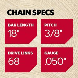 Oregon 72EXL068G 3/8 Inch PowerCut Saw Chain - OCS 72EXL068G