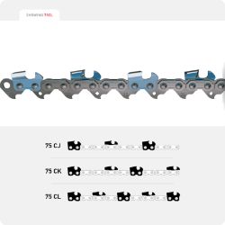 Oregon 75CJ114G Super Guard Chisel Chain - OCS 75CJ114G
