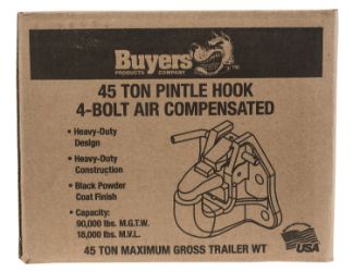 Buyers Products P45AC4 45-Ton Air Compensated Pintle Hook Only (4-Hole) 