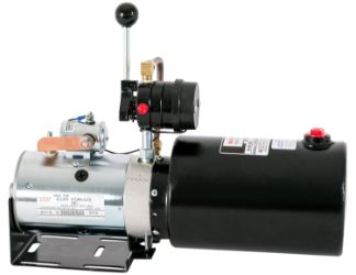 Buyers Products PU310 Manual 4-Way Valve DC Power Unit - 6" x 9" 1 Gallon Usable Steel Reservoir (217 cubic in.) 