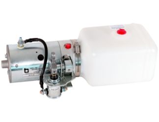 Buyers Products PU311 Manual 3-Way Release Valve DC Power Unit - 5-1/2" x 6-1/2" x 10" .86 Gallon Usable Poly Reservoir (199 cubic in.) 