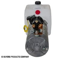 Buyers Products PU319 Electric 3-Way Release Valve DC Power Unit - 5-1/2" x 6-1/2" x 10" .86 Gallon Usable Poly Reservoir (199 cubic in.) - BUY PU319