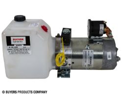 Buyers Products PU319 Electric 3-Way Release Valve DC Power Unit - 5-1/2" x 6-1/2" x 10" .86 Gallon Usable Poly Reservoir (199 cubic in.) - BUY PU319