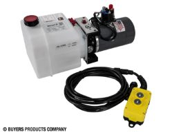Buyers Products PU319A 3-Way DC Power Unit - Electric Controls, Horizontal .75 Gal. Poly Reservoir - BUY PU319A