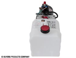 Buyers Products PU319A 3-Way DC Power Unit - Electric Controls, Horizontal .75 Gal. Poly Reservoir - BUY PU319A