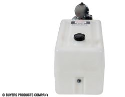 Buyers Products PU319LR Electric 3-Way Release Valve DC Power Unit - 5-1/2" x 6-1/2" x 19" 1.87 Gallon Usable Poly Reservoir (432 cubic in.) - BUY PU319LR