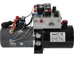 Buyers Products PU3593A 4-Way/3-Way DC Power Unit - Electric Controls, Horizontal .32 Gal. Reservoir - BUY PU3593A
