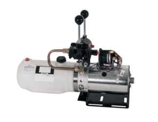 Buyers Products PU5007 Manual 4-Way - 3-Way Valve DC Power Unit - 4-1/2" x 10" 1.8 Quart Poly Reservoir (106 cubic in.) 