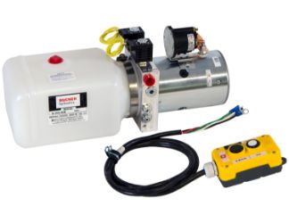 Buyers Products PU642LR Electric 4-Way Function DC Power Unit - 5-1/2" x 6-1/2" x 19" 1.87 Gallon Usable Poly Reservoir (432 cubic in.) 