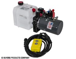 Buyers Products PU642A 4-Way DC Power Unit - Electric Controls, Horizontal .75 Gal. Poly Reservoir - BUY PU642A