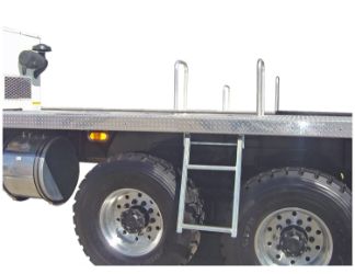 Buyers Products RS2 Black Powder Coated 2 Rung Sure Step Retractable Truck Step 