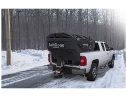 Buyers Products SHPE2000 SaltDogg 96" 2.0 Cubic Yard Electric Black Polymer Hopper Salt Spreader (Standard Chute) - BUY SHPE2000