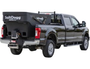 Buyers Products SHPE2000 SaltDogg 96" 2.0 Cubic Yard Electric Black Polymer Hopper Salt Spreader (Standard Chute) 