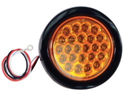 Buyers Products SL40AR 4" 24 LED Amber Round Strobe Warning Light - Recessed - Six Flash - BUY SL40AR