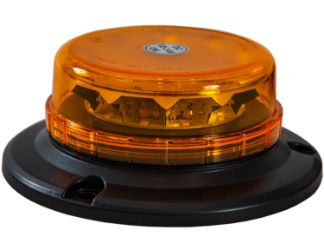 Buyers Products SL550ALP 6" 12 LED Amber Low Profile Beacon w/ Magnetic and Permanent Mount 
