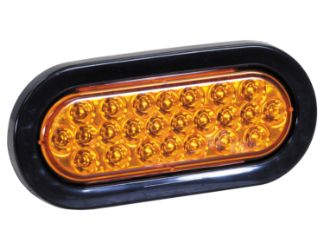 Buyers Products SL65AO 6-1/2" 24 LED Amber Oval Strobe Warning Light - Recessed 