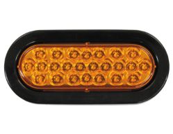 Buyers Products SL65AO 6-1/2" 24 LED Amber Oval Strobe Warning Light - Recessed - BUY SL65AO