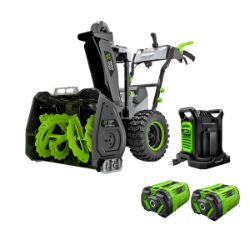 EGO SNT2807 28" 56V 2-Stage Snowblower Kit w/ (2) 12.0Ah Batteries & 560W Dual Port Charger - EGO SNT2807