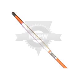 Fiberglass Innovations 665 48" Orange Hi-Viz Solid Fiberglass Driveway Marker with Reflective Tape and Metal Cap 
