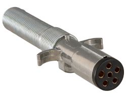 Buyers Products TC2061 6-Pin Round Metal Trailer End Connector with Cable Guard Spring - BUY TC2061