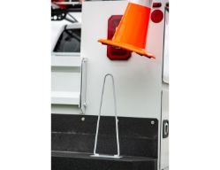 Buyers Products TCH10H Traffic Cone Holders - 18" - Horizontal Bracket Mount - Silver Powder Coat Finish - BUY TCH10H