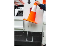 Buyers Products TCH10H Traffic Cone Holders - 18" - Horizontal Bracket Mount - Silver Powder Coat Finish - BUY TCH10H