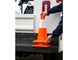 Buyers Products TCH10H Traffic Cone Holders - 18" - Horizontal Bracket Mount - Silver Powder Coat Finish - BUY TCH10H