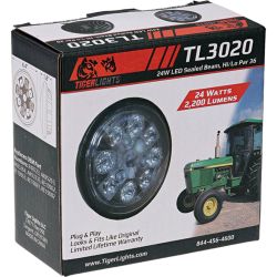 Stens TL3020 24W LED Sealed Round Hi/Lo Beam w/ Wired Cable - STE TL3020