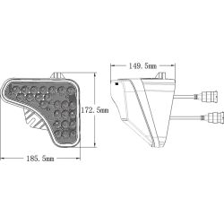 Stens TL970L Bobcat Skid Steer Left LED Headlight - STE TL970L