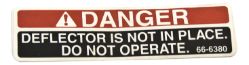 Toro 66-6380 Danger Decal - TOR 66-6380