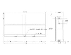 Buyers Products UR35A 35 Gallon Upright Aluminum Reservoir - BUY UR35A