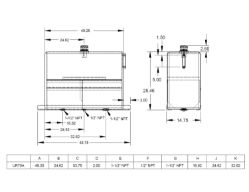 Buyers Products UR70A 70 Gallon Upright Aluminum Reservoir - BUY UR70A