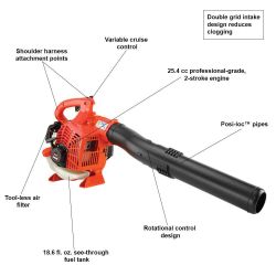 ECHO PB-2520 25.4cc 170 mph 453 CFM Handheld Leaf Blower - ECH PB-2520