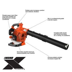 ECHO PB-2620 25.4cc 172mph 456CFM Gas Handheld Leaf Blower - ECH PB-2620