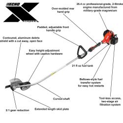 ECHO PE-2620 25.4cc X-Series Pro Curved Shaft Edger w/ 8" Blade - ECH PE-2620