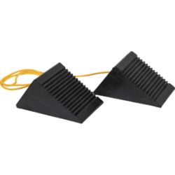 Buyers Products WC35225 Mini Rubber Wheel Chock Pair with Rope - 3" x 5" x 2.25" - BUY WC35225