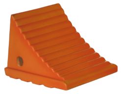 Buyers Products WC8118 Fluorescent Orange Poly Wheel Chock - 8.69" x 11.25" x 8.13" - BUY WC8118