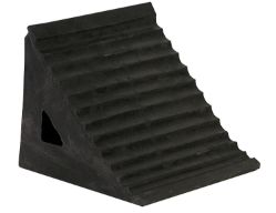 Buyers Products WC796R Rubber Wheel Chock with Chain Eye - 9-1/2" x 7" x 7" - BUY WC796R