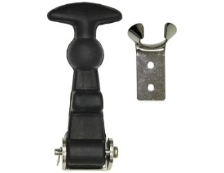 Buyers Products WJ201SS 4-7/8" Rubber Hood Catch with "A" Bracket and Stainless Steel Hardware 