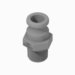 BOSS 143-7176 Straight Fitting (1.0 MNPT x 1.0 MQDC) 