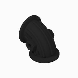 BOSS 143-7200 90 Degree Elbow Fitting (2.0 FP Flange, Sweep, PP) 