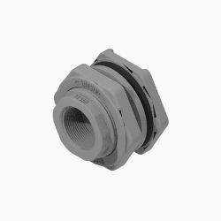 BOSS 143-7207 1.5 FNPT x 1.5 FNPT PP Bulkhead Fitting 