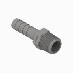 BOSS 143-7408 Straight Fitting (1/2 Barb x 1/2 MNPT, SS) 