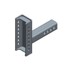 Boss 143-7411-03 Black Height Adjustable Hitch Weld 