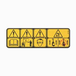 BOSS 143-7423 Push Pal Main Warning Decal 