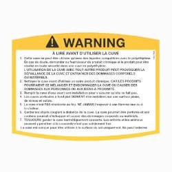BOSS 143-7431 Tank Warning Decal (French) 