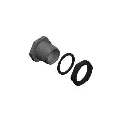 Boss 143-7465 PP EDPM Bulkhead Fitting : 3 FNPT x 3 FNPT 