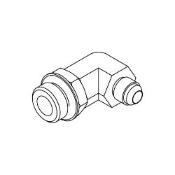 Boss AU218-5281 90 Degree Elbow Fitting : ORB-10, 37 Deg-6 